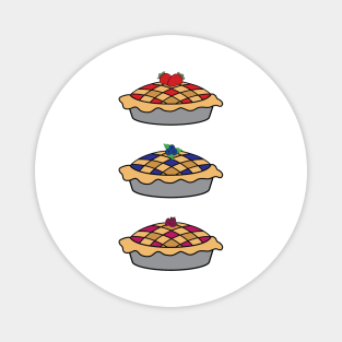 Strawberry, Blueberry, Raspberry Pie Magnet